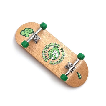 34mm x 96mm Pro Fingerboard Set-Up (Complete) | Real Wood Deck (5-Layers) | Pro Trucks with Lock-Nuts | Polyurethane Pro Wheels | Real Ball Bearings | Round Emblem (Wood Version)  SPITBOARDS